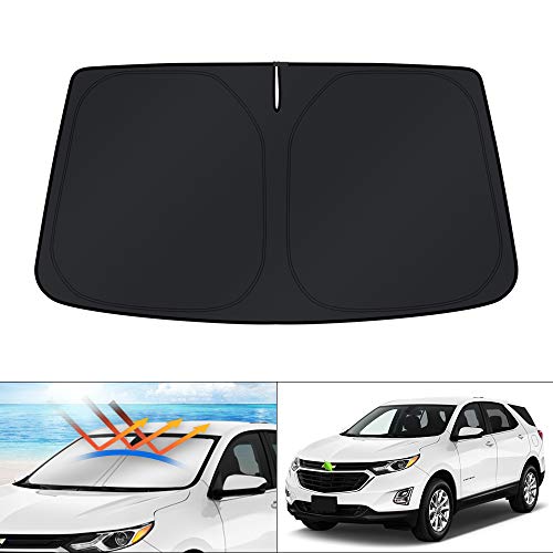 Image of KUST Windshield Sun Shade for Chevrolet Chevy Equinox Accessories 2018-2025 Custom Fit Sunshade Window Sun Visor Protector Foldable Blocks UV Rays Keep Your Car Cooler