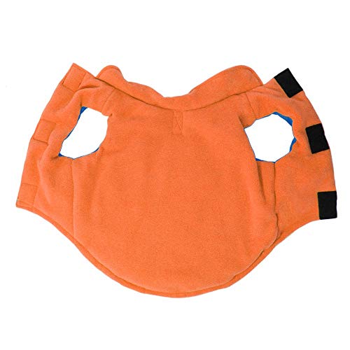 Image of Gooby Sports Vest Dog Jacket, Blue, Medium | Fleece-lined, water-resistant outer; 3-point hook-and-loop fit; Reflective lining; Leash attachment