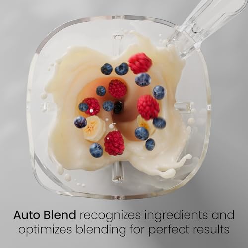 Chefman Obliterator 48 oz Countertop Blender for Smoothies, 1380W Motor to Crush Ice, Nuts, and Frozen Fruit with Stainless Steel Blade, Auto Blend Function, Includes Tamper and Scraper - Midnight image 4