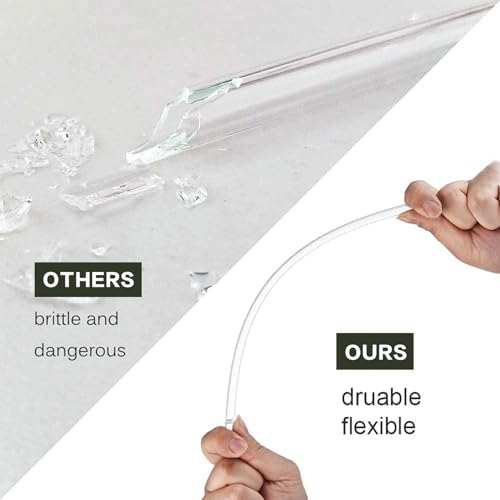 Image of Replacement Straw Compatible with Stanley 14 oz 20 oz Cup Tumbler, 6 Pack Reusable Straw with Cleaning Brush, Plastic, Clear