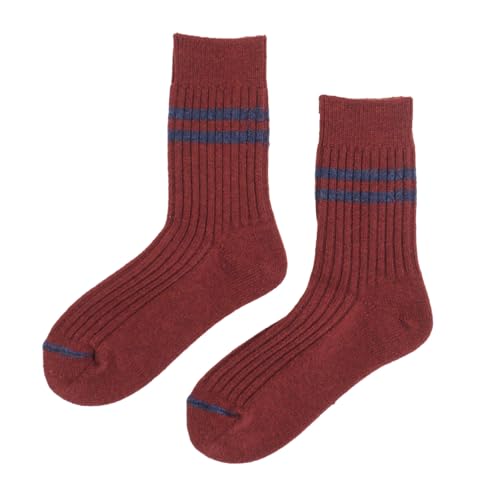 [Rototo] [���g�g] �����m �����Y �E�[�� �X�g���C�v �\�b�N�X/MERINO LAMBS WOOL STRIPE SOCKS �C�� ���j�Z�b�N�X R1489 S(23-25cm) / MAROON/NAVY-BLUE