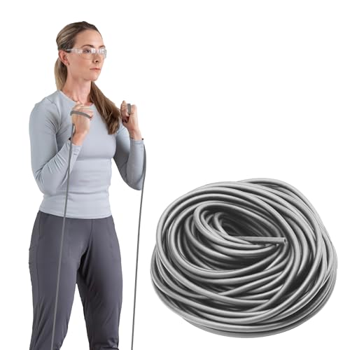 THERABAND Latex Resistance Tubing, Silver, Super Heavy, Level 6, 100