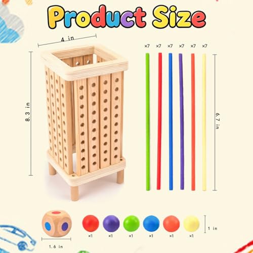 Juego de Mesa Montessori Pichoi de Madera para 1-6 Jugadores miniatura 2
