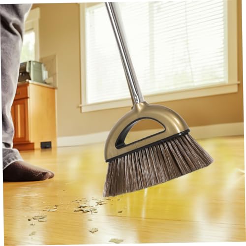 MUCKLILY Kehrgarnitur mit Langem Stiel Flexibler Besen und Kehrschaufel Set Langlebiges Haushaltsreinigungsset mit Haarentferner kamm Platzsparend Einfach Aufzuhängen für Küche und – Bild 5