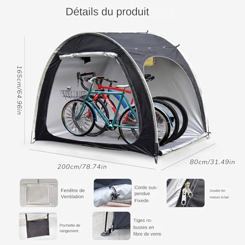 Abri de rangement à vélo étanche pour protéger du vol - 5