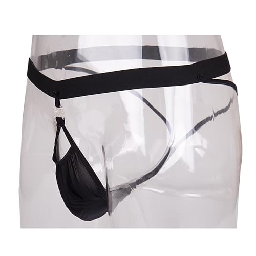 Evankin Mens Sexy Ice Silk Jockstrap Hollow Out Funny Buckle Underwear Low Rise Bulge Pouch4