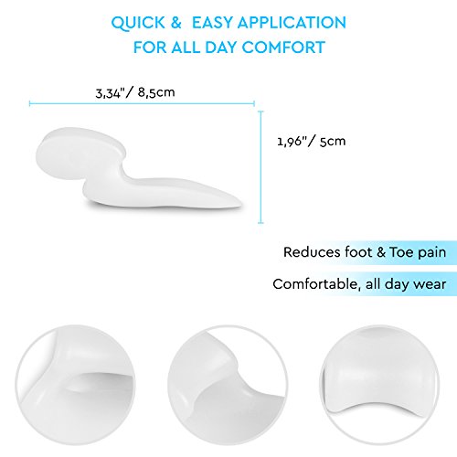 Silicone Bunion Corrector by Soles - Bunion Pad & Toe Spacer - Comfortable Soft Gel Toe Separator - One Size Fits All - Reduces Toe Pain and Foot Pain - Big Toe Straightener