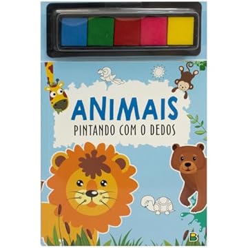 Capa do livro Pintando com os Dedos: Animais