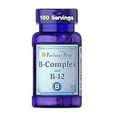 Puritan's Pride Premium Vitamin B-Complex and Vitamin B-12, Vegetarian Dietary Supplement for Cellular Energy Production, Maintains Health of Skin and Nerve Support, 180 Tablets