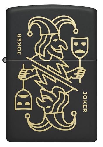 Encendedor Zippo personalizado diseño Joker negro mate miniatura 2