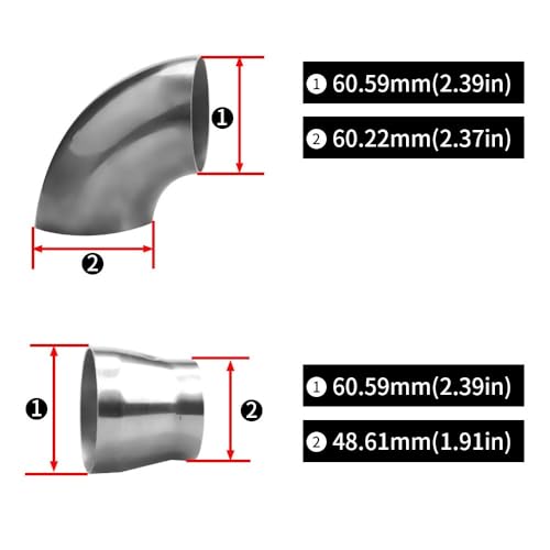 Válvulas de control de escape para automóvil universal con mando a distancia de 51mm a 76mm 6