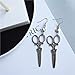 Gothic Scissors Dangle Earrings for Hairdresser Fashion Scissors Dangle Cute Unique Earrings Jewelry for Women Men (Silver 1#)