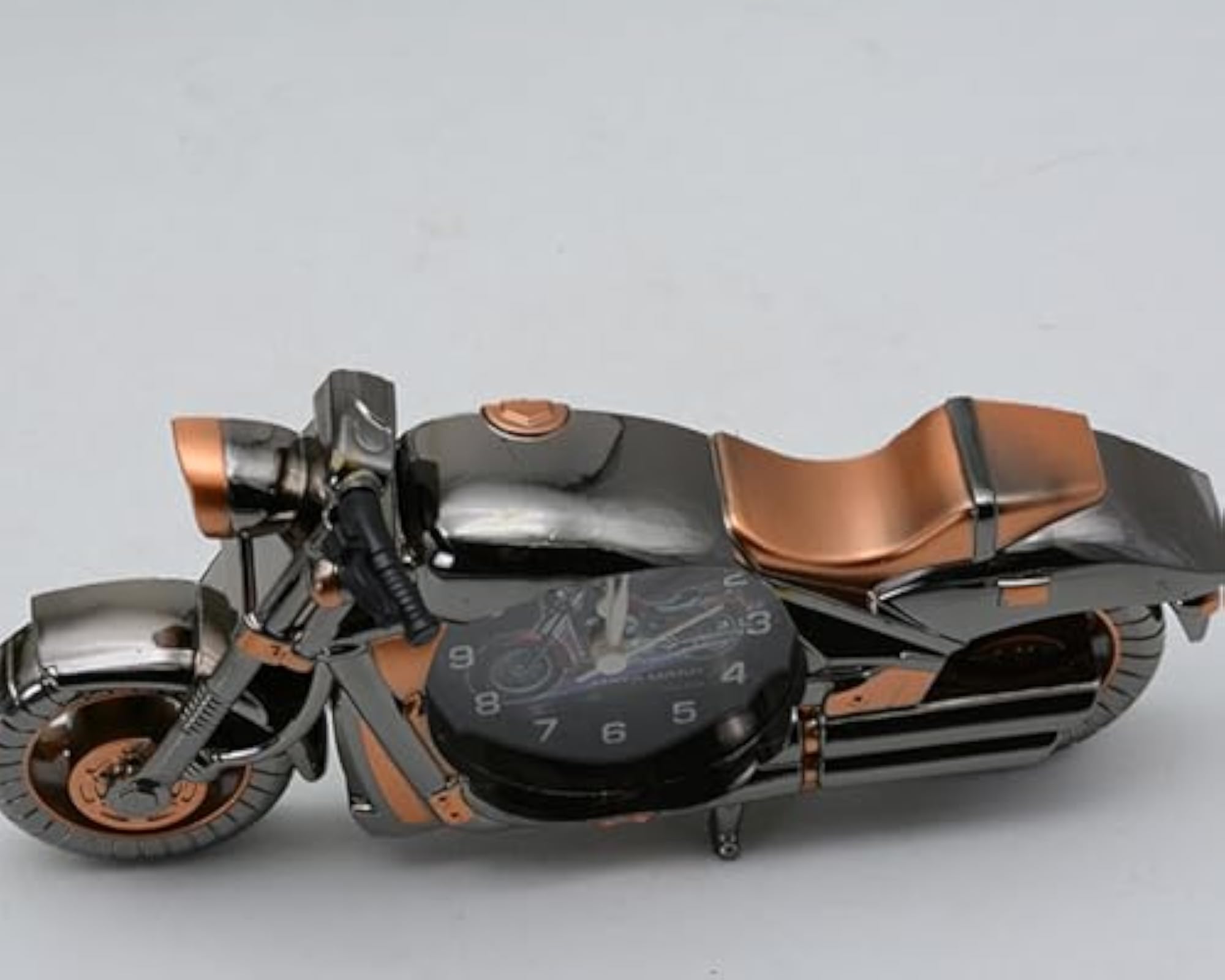 Plastic Motorcycle Analog Desk Alarm Clock