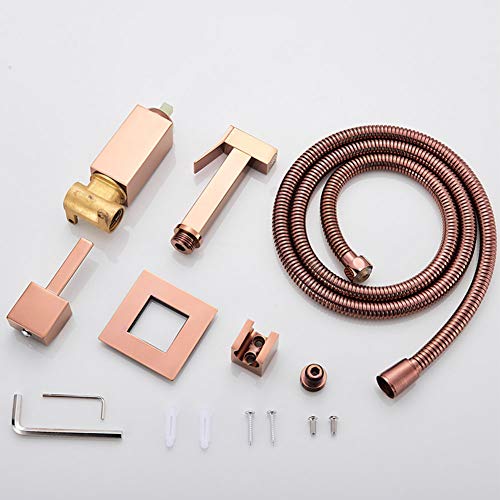 Ensemble de robinet de douche mural et douchette bidet laiton or rose durable
