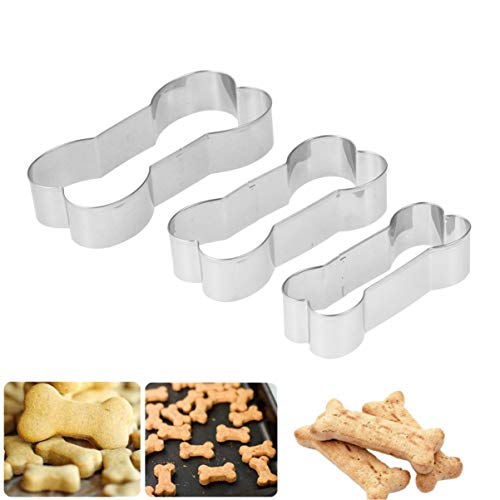 Conjunto de 3 peças de cortadores de biscoito em forma de osso da Cabilock, conjunto de cortadores d
