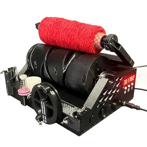 Bobinadora automática de hilo con calculadora de longitud y velocidad ajustable para proyectos de tejido y tejido