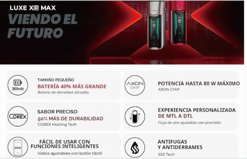 Miniatura 6 de Vaporesso Luxe Xr Max Kit 5ml Dtl Mtl Vaporizer Fit Luxe X Xr Pod Cartridge And Gtx Coils Platform No Nicotine No Liquid