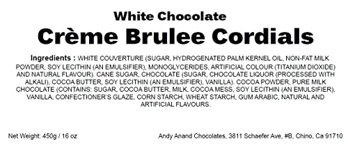 Andy Anand's Bulk White Chocolate Crème Brulee Cordials, Amazing-Delicious-Decadent Gift, Birthday Valentine, Christmas Gourmet Food Mothers Fathers Day Wedding - 1 Lbs #TOP2