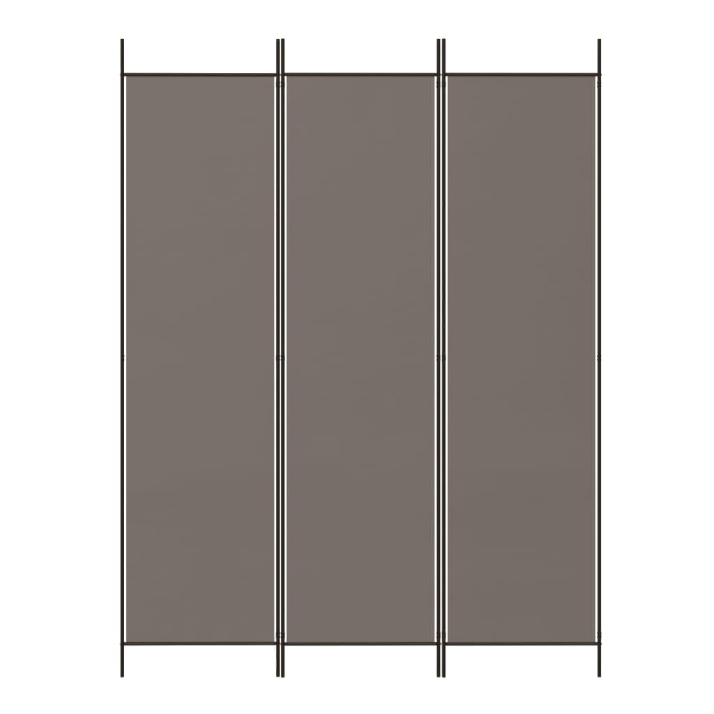 Składany parawan 3 panele antracytowy 150x200 cm