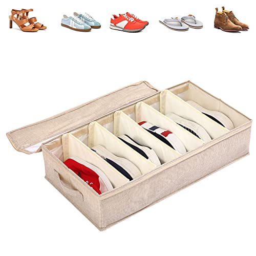 Noeborty Organizador Zapatos Debajo Cama, Caja de Almacenamiento ...
