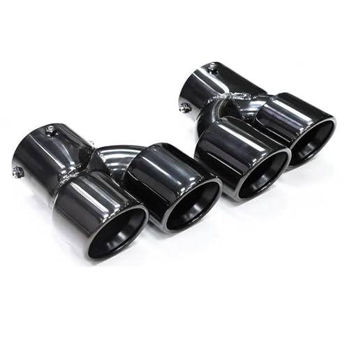 Tuyau d'échappement ovale noir pour éliminer les sorties ternes sur Audi A4 A6 A7