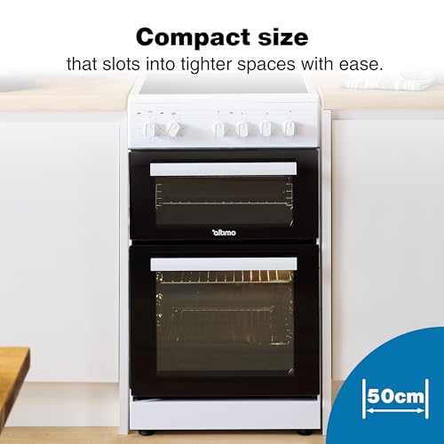 Altimo CETC502W 500mm Twin Cavity Freestanding Cooker - White - Image 4