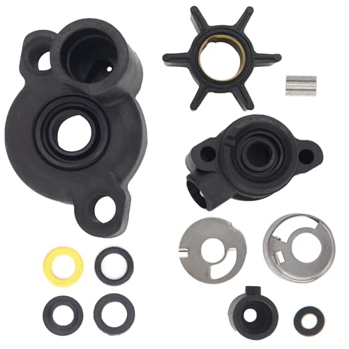 Image of QuickMarine 70941A3 Water Pump Impeller Repair Kit for Mercury Marine 4-9.8 HP Outboard Motors Replacement 46-70941A3 Sierra 18-3446 Boat Engine