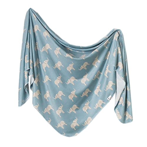Image of Copper Pearl Large Premium Knit Baby Swaddle Receiving Blanket Peanut
