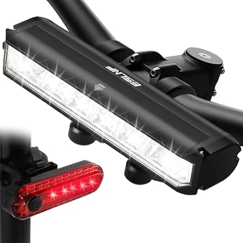 1800 Lumen Bike Light, Front and Back Bicycle Lights for Night Riding, Super Bright USB Rechargeable Bike Light with High Beam Low Beam for Men Women Kids Road Mountain Cycling Cover
