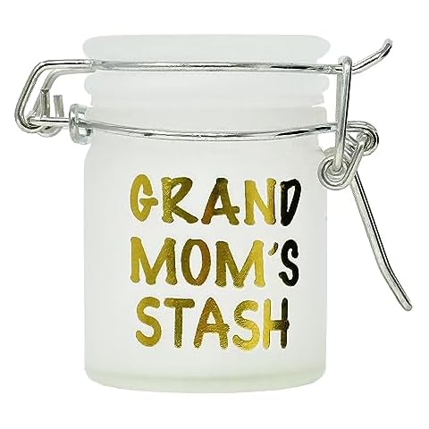 Ted Miller Innovation 2.5" Inch Glass Jar with Clamping Lid (Grandma's Stash) Cover