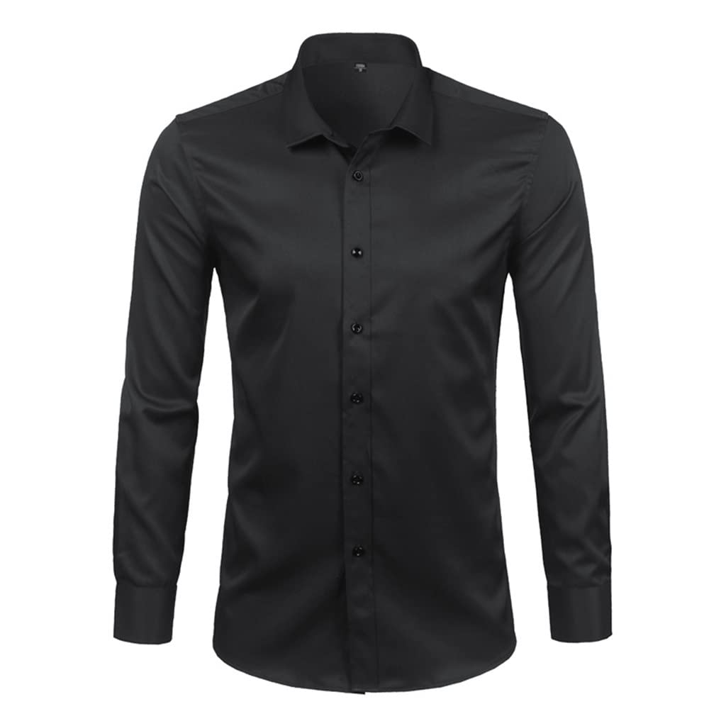 Fashion Mens Fiber Dress Homme Formal Long Sleeve Easy Care Shirt for Men Shirt Slim Fit Chemise