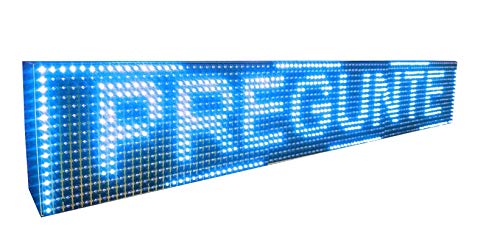 CARTEL LED PROGRAMABLE LETRERO LED PROGRAMABLE PANTALLA LED PROGRAMABLE (96 * 16 cm doble cara, AZUL) ROTULO LED PROGRAMABLE CARTEL ELECTRÓNICO ANUNCIA TU NEGOCIO/PROGRAMMABLE LED PANEL BANDEROLA LED