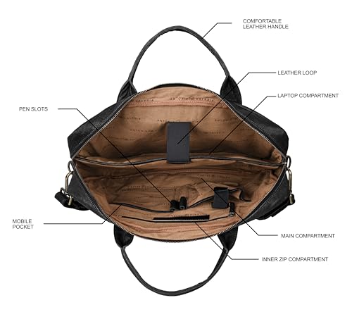 ANTONIO VALERIA Andy Washed Leather Laptop Messenger Bag for Men3