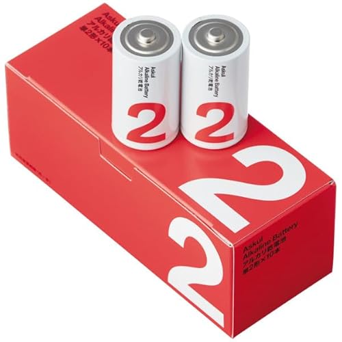 アスクル アルカリ乾電池 単2形 業務用パック 1ケース（100本） LR14のサムネイル