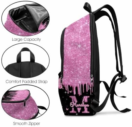 Artsadd Custom Girls Backpack for School, Personalized Butterfly Kids Backpack with Name, Customized Children Book Bag for Preschool Kindergarten Elementary Students - 1