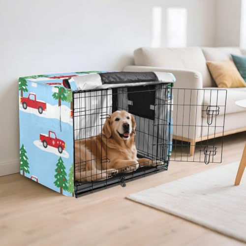 Housse pour cage pour chien robuste et bâche double face de protection résistante à l'eau - 7