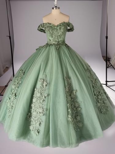 XYAYE Off Shoulder Quinceanera Dresses Ball Gown Sparkly Lace Appliques Sweet 15 16 Dresses Princess Prom Gowns2