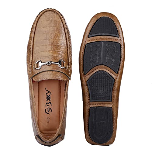 Image of Men's Synthetic Leather Material Casual Driving Loafer Buckle Shoes