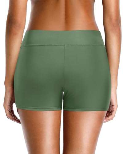 Image of Yonique Womens Swim Shorts Bathing Suits Bottoms Swimsuit Bottoms(Available in Plus)