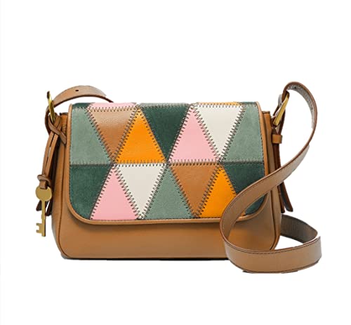 Fossil Tasche für Frauen Harper, Leder Small Flap Crossbody helles...