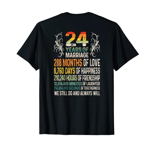 24 Years Of Marriage We Still Do - 24 aniversario de boda Camiseta