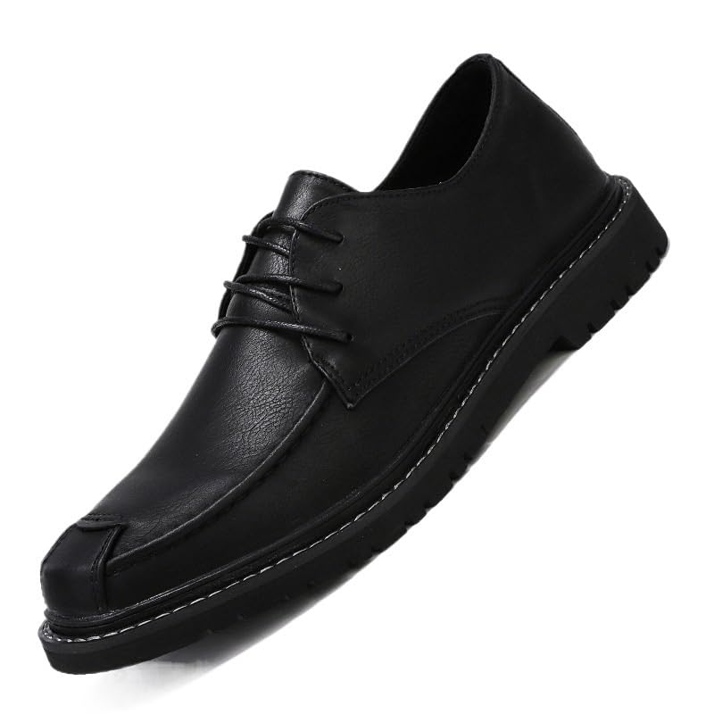 Mens Stylish Business Casual Shoes for Office Classic Formal Lace Up Leather Shoes