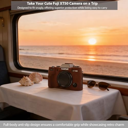 Funda de silicona suave para cámara Fujifilm X-T50, Brown miniatura 4