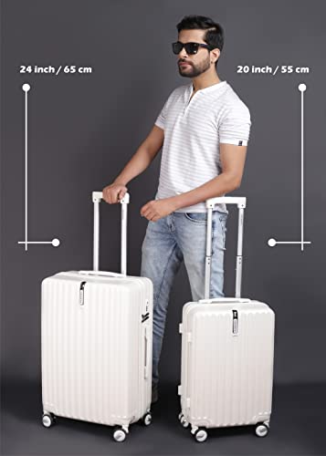 3G-VACANZA-Polycarbonate-Hardsided-Luggage-8-Wheel-Trolley-Bag-with-All-Matching-Accessories-Travel-Suitcase-for-Men-Women-Pearl-White-55-cms-Limited-Edition