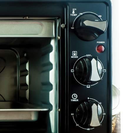 Grunkel elektrische multifunctionele tafeloven 23 liter in zilver met 1600 watt vermogen, ideaal voor pizza en brood, model HR-23HN (zwart) - Image 5