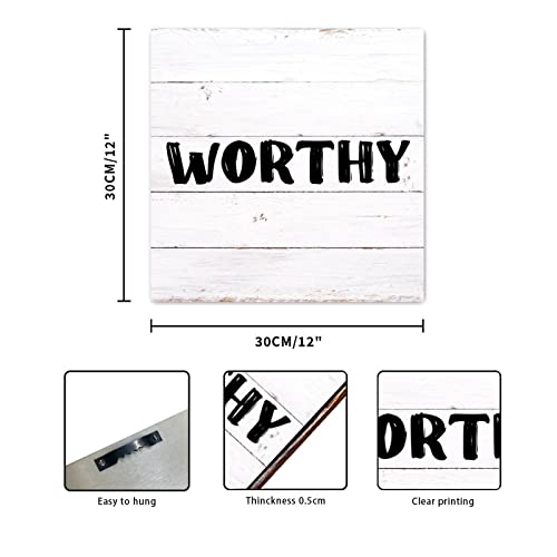 Placas de madera con citas religiosas decorativas de 12x12 pulgadas 3