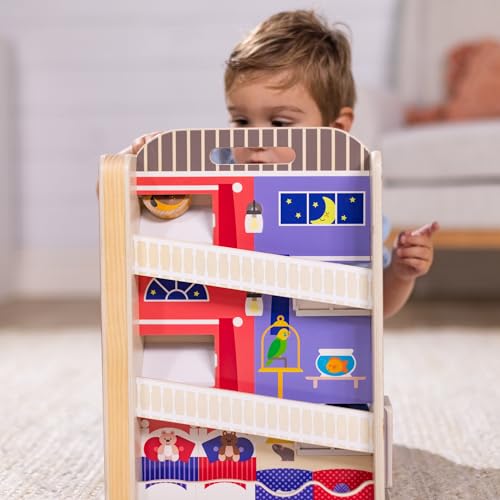Image of Melissa & Doug GO Tots Wooden Town House Tumble with 6 Disks - FSC Certified (Pack of 2)