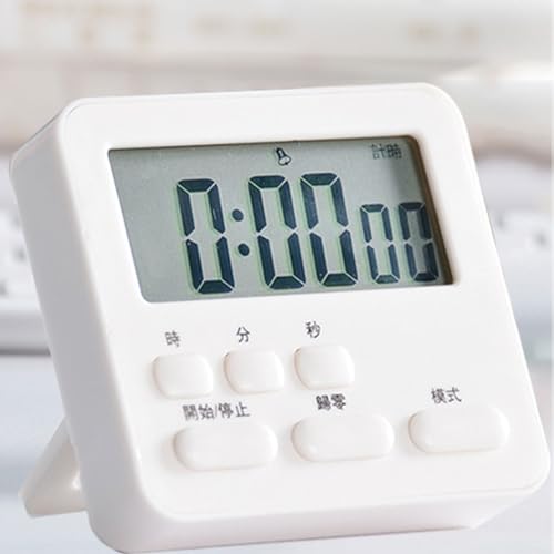 WEYIMVTO Reloj Despertador Digital LED Reloj de Noche sin tictac, de Funcionamiento Sencillo, for Dormitorio, Sala de Estar, decoración del hogar, for Festivales.(White)