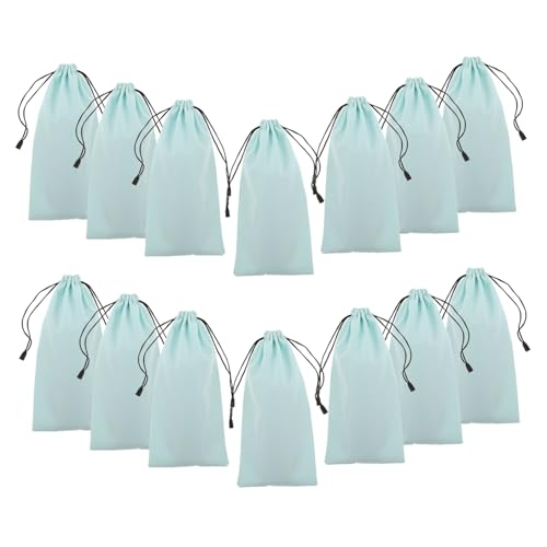 LOORGVEL 16個スキーゴーグル収納袋 ソフト製巾着ポーチ ポータブル保護ケース スキー ボード用メガネカバー レンズ保護 軽量で持ち運び便利