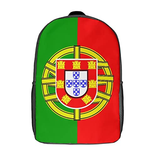 Portuguese Flag Backpack with Adjustable Straps, Suitable for Travel Picnics Activities
